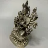 Dekorativa figurer gamla kinesiska tibet silver handgjorda nepal tusenhänder guanyin bodhisattva staty