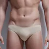 Underbyxor män tränger is silke underkläder ren sömlös penispåse trosor plus storlek ultratunn transparent bikini slips hombre gay tanga