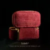 Taimy nieuwe corduroy sieradendoos Mini Ring oorbellen weergeven Portable reisopslag Organisator Accessoires For Women Case Gepersonaliseerd geschenk