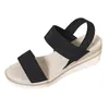 Sandalen Yoga Sling Schoenen Dames Trend Helling Hoge hak Stevige elastische band Plat met strass Dames Chic