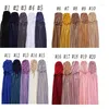 Ethnic Clothing Instant Hijab Chiffon Headscarves Muslim Women Veil Islam With Matching Cap Attached Jersey Caps Bonnets Turban