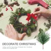 Fleurs décoratives 24 pièces branche de pin artificielle fausse plante pour les choix de noël décorations Branches intérieures ornement d'arbre extérieur