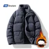 Parkas chauds d'hiver pour hommes, en velours côtelé, col montant militaire, ample, surdimensionné, chaud, veste décontractée, manteau de marque Fi, p5Ob #