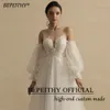 bepeithy خط زفاف عتيق للنساء مع الأكمام القابلة للفصل الدانتيل مثير المفتوح BOHO BOHO IVORY WHITE BRIDAL