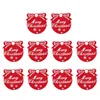 Pillow 10Pcs Festive Water Cup Mats Christmas Theme Coasters Ornament Bowl Pads