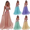 2021 Femal Vrouwen Sexy Lage Kraag Hot Selling Princ Dr Maxi Fr Borduren Goede Kwaliteit Fi Chiff Dr V2XQ #