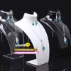 Earring Necklace Jewelry Set Neck Model cheap Resin Acrylic Jewelry stand Mannequin Have 3 color bracelets Pendant Display Holder292m