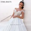 Ethel Rolyn Luxury Ballsown Düğün Dresleri Kadınlar İçin 2024 Boncuklu Dantel Aplikler Kapalı Omuz Gelinlik Vestidos De Novia W438#