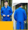 Pure Cott Work Clothing Plain Color LG ärmar Svetsdräkt Electric Labor Workshop Uniform Flame Resistant Worker Coverall B6PF#