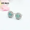 Dangle Oorbellen S925 Zilver Ingelegd Met Natuurlijke Smaragd Blauw Water Ei Noodle Luxe Charme Vrouwen Sieraden Jade Ear Stud Vakantie cadeau