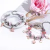 Bracelets Bracelet bricolage Bracelet avec boîte de rangement pour filles cadeau acrylique européen grand trou perle à la main