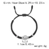 Charm Bracelets Hand Woven Football Basketball Bracelet For Women Men Sports Ball Black Rope Friend Gift Jewelry Accessories