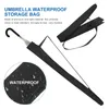 Parapluies 2 pcs Couverture de parapluie Sac de protection pliable imperméable à l'eau Impact Tissu Pliant Stockage Transportant