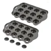 Bakvormen 2-pack Mini Muffin Cheesecake Pan met verwijderbare bodem 12 holtes anti-aanbak cupcake