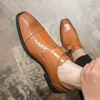Geklede schoenen Heren Cap-toe Monnik Strap Loafers Ademende instappers voor zakelijk kantoor Bruiloftsfeest Lente, zomer en herfst