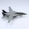 1/100 US Navy F-14 F-14A Tomcat Skeleton Fighter Plane Model Diecast Military Airplane Models for Collections and Gift