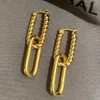 Stud Küpe Lüks Moda CE Kadınlar İçin Altın Vintage Tasarım 2023 Basit Piercing Mücevher Günü Hediyesi257f