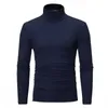 Maglioni dolcevita da uomo Maglioni sottili da vino rosso Maglioni per uomo Solid Office Cott Abbigliamento lavorato a maglia Maglioni maschili Hombre Top i0Hk #