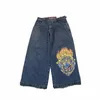 jnco винтажные мешковатые джинсы хип-хоп графические готические джинсы мужчины женщины джинсы с низкой посадкой fi уличная одежда Harajuku повседневные широкие брюки x1ds #