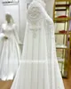 Funyue Arabic Dubai High Neck Lg Sleeve Wedding Dr Women Elegant Luxury Bridal Dres With Islamic Hijab Lace Beaded W1NX＃