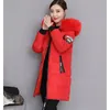 2024 Winter Coats Women Down Cott Jacket Big Fur Collar Lg Parka Slim Zipper Warm Tops Female Puffer Outwear Lady Clothing Z3Bx#