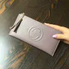 Moda basit ultra deri çanta saçak kadın uzun fermuarlı yumuşak inek derisi el çantası cüzdan yeni stil
