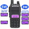 Baofeng – walkie-talkie Radio FM Portable 8W, double PTT, récepteur de Radio Amateur bidirectionnel Vhf Uhf, émetteur UV 82 UV-5R 9R