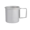 Mugs Camping Mug Titanium Cup Tourist Tableware Picnic Utensils Outdoor Kitchen Equipment Travel Cooking Set Cookware Hiking