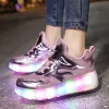 Sneakers Taille 2840 LED Double Roues Designer Sneakers For Kid