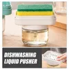 Dispenser di sapone liquido Spugna Detersivo Pressa Lavello Pompa Cucina Con Supporto Lavastoviglie E