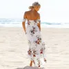 Elsvios Mujeres fuera del hombro Estampado floral Boho Dr Fi Beach Summer Dres Ladies Strapl Lg Maxi Dr Vestidos XS-5XL r0GN #