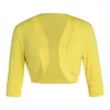 Neue Weibliche Strickjacke Mantel Einfarbig LG Hülse Kurze Jacke Crop Tops für Frühling Herbst Gelb/Lila/Weiß/schwarz/Rot L9yz #