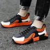 Casual Schoenen Voor Mannen 2024 Herfst Antislip Dikke Zool Heren Sneakers Zacht Pu Leer Gemengde Kleuren Mode