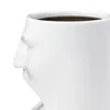 Tazas Taza de café Té de cerámica elegante con soporte para galletas Forma de cara creativa Agua para la oficina en casa