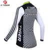 X-Tiger 100% poliestere Abbigliamento da ciclismo da donna Manica lunga Autunno Abbigliamento da ciclismo Camicia da bici da corsa anti-UV Abbigliamento da bicicletta MTB 240328