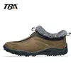 Walking Shoes 2024 TBA Men's Winter Snow Boots Warm Male Natural Wool Warmest Suede Leather Russian Style Shoe