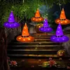 Halloween LED Luminous Witch Hat Glowing for Party Hats Outdoor Yard Decor Glow in Dark Halloween Props Kid Toy