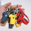 Porte-clés design pour hommes accessoires Coupe de football maillots étoiles figure porte-clés anneaux fans petit cadeau souvenir C Ronaldo Coupe du monde porte-clés pendentif