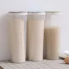 Bouteilles de stockage de nouilles transparentes, boîte de céréales de cuisine, conservation au réfrigérateur, boîte scellée, réservoir