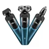 Barbeadores elétricos 3 em 1 conjunto de barbeador de três cabeças masculino barbeador elétrico lavável USB barbeador recarregável cortador flutuante cabeça de barbear presentes para homens 240329