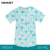 Unisexe Scrub Top pur Cott Animal Imprimé Col V Blouse Blouse Beauté Pet Shop Lab Uniforme Médical Hôpital Infirmière Médecin Chemise E3JF #