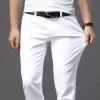 spring and Summer White Soft Stretch Denim Men Jeans Fi Casual Classic Style Slim Trousers Male Brand Advanced Pants s93g#