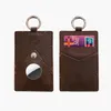 Luxurys Designers Card Holders Wallets with Airtags Cases Leather Brown Flower Keychains Bag Pendants 16 Styles