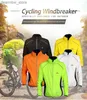Cykeljackor Wosawe Cycling Jacket Mens Windbreaker Windproof Waterproof Breattable Light Weight Cykel Riding Jacket Vest Men Reflective Coat24329
