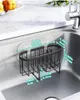 Porte-éponge multifonctionnel de rangement de cuisine, avec deux méthodes d'installation uniques en forme de M, organisateur d'évier