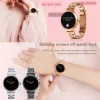 1.04 polegada tela amoled moda senhoras relógio inteligente tela sempre exibir chamada bluetooth smartwatch corpo de metal relógio de tela pequena