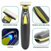 Barbeadores elétricos mlg lavável recarregável barbeador elétrico barba navalha corpo trimmer máquina de barbear cabelo cuidados faciais limpeza 24329