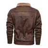 Men's Leather Faux Leather Mens Jacket Leather Jacket Flying Tigers Leather and Fur Integrated Jacket Flying Suit Military Fan Air Force Fur 240330