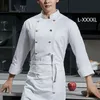 Chef Coat Abrasi Ropa de trabajo resistente Sudor Absorpti Uniforme para Waitr Industria alimentaria Camarero Cocina Hotel U1L3 #