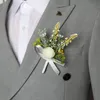 simulerad fr corsage bästa man camellia daisy boutniere vit tulpan rose silk fr brosch stift äktenskap accores o8hn#